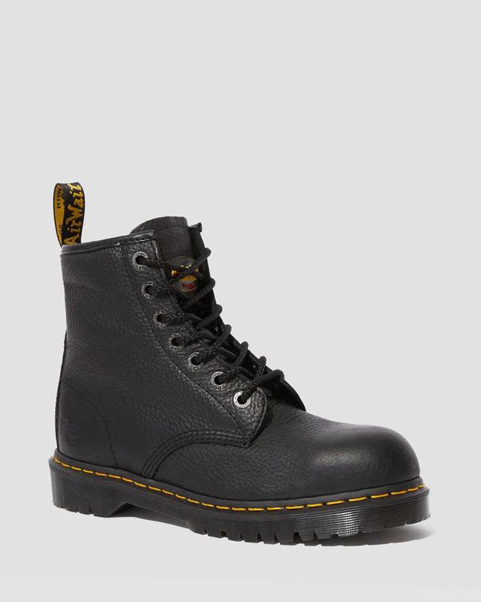 Dr Martens Vintersko Herre Svart Icon 7B10 Læder Steel Toe Work 2973DGNPB